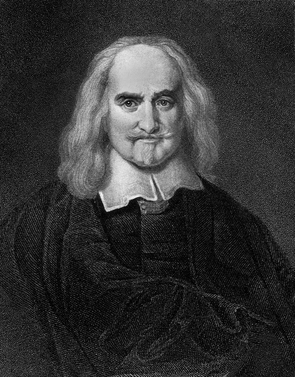 Thomas Hobbes (1588-1679) anglický filozof, rytina od Jan Baptist (after) Jaspers