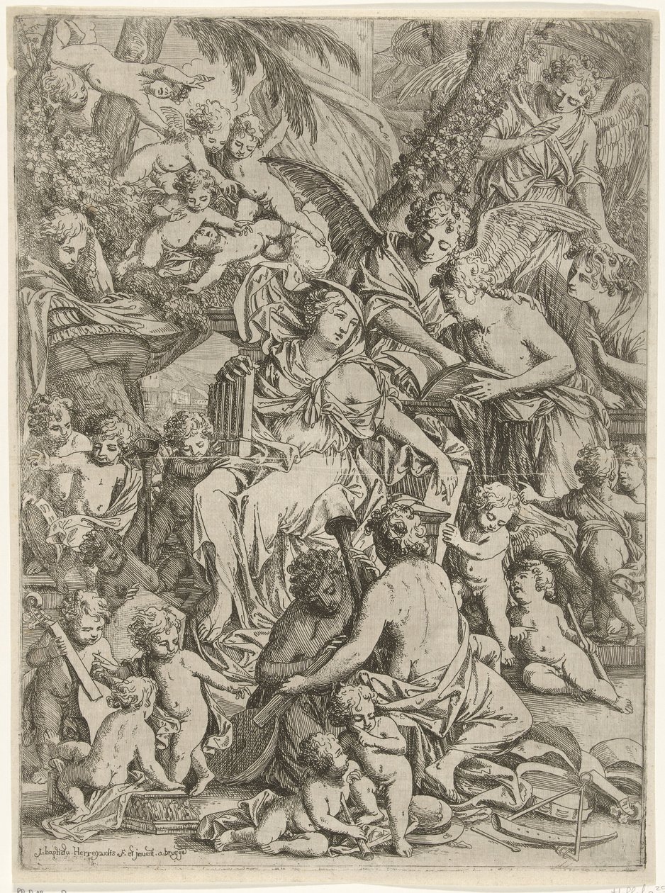 H. Cecílie s varhanami v ruce od Jan Baptist Herregouts