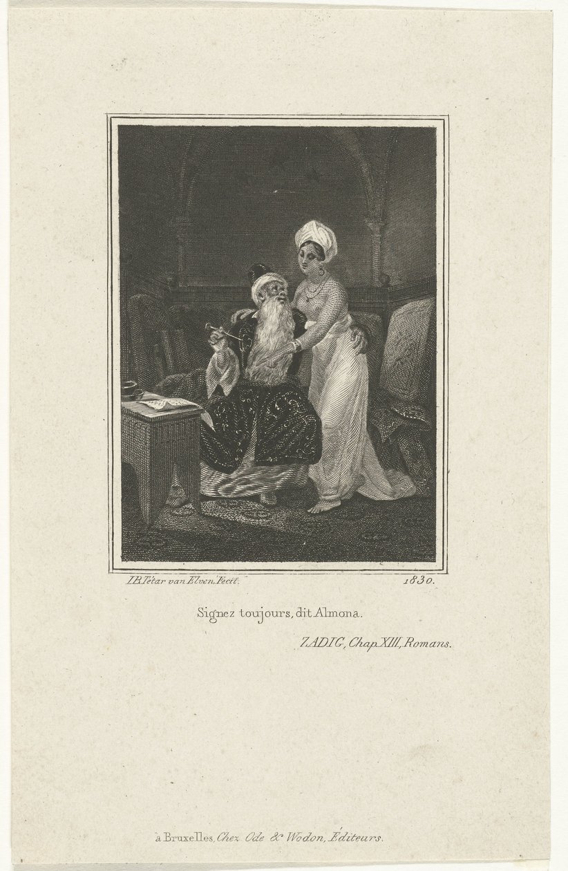 Zadig a Almona od Jan Baptist Tetar van Elven