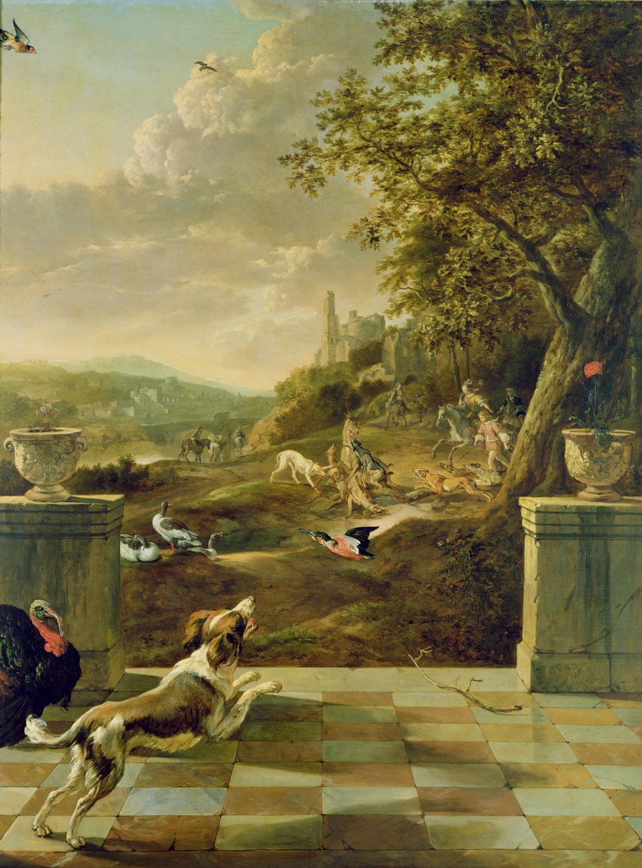 Lovecká scéna od Jan Baptist Weenix