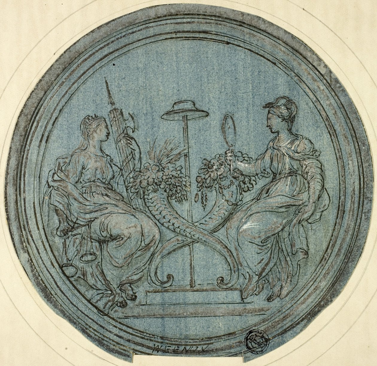 Rondel se Spravedlností a Rozvážností od Jan Baptist Weenix
