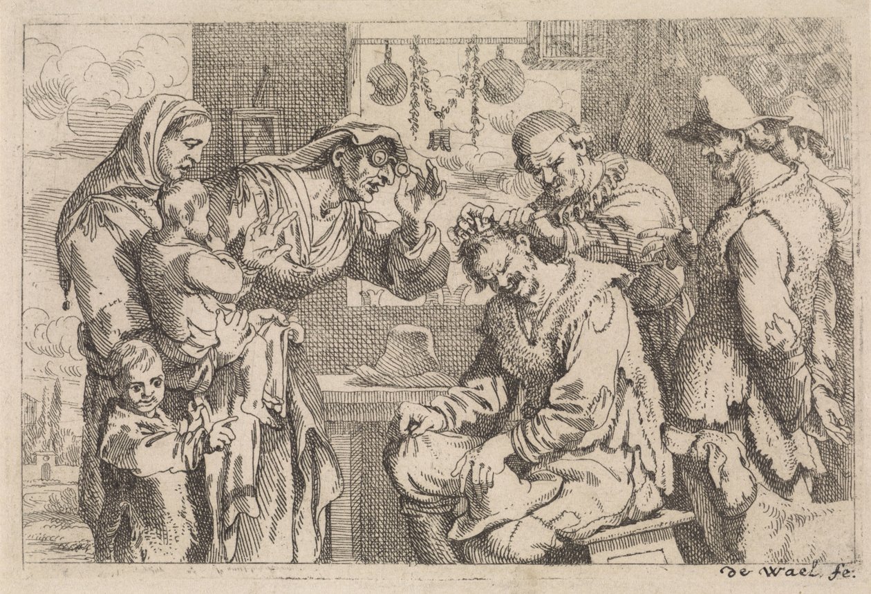 Vesnický chirurg Různé žánrové scény (název seriálu) od Jan Baptist de Wael