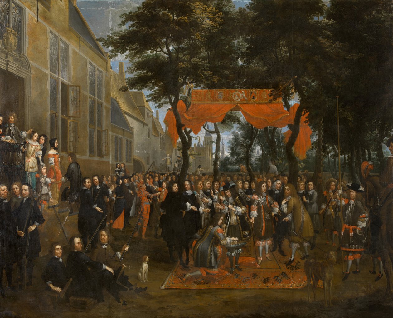 Přijetí Karla II. a jeho bratří od Jan Baptist van Meunincxhove