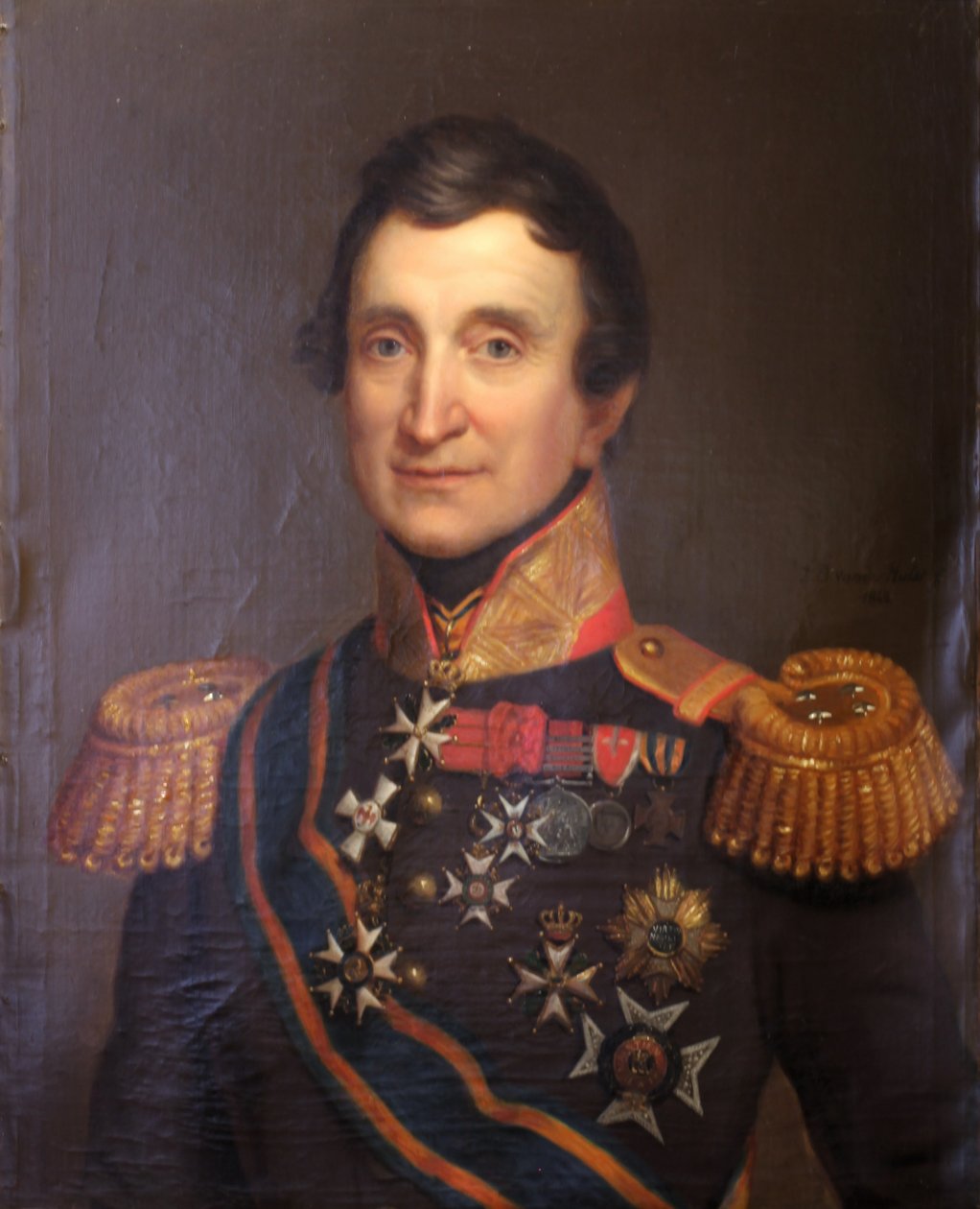 Jean-Victor de Constant-Rebecque v uniformě generálporučíka nizozemské armády od Jan Baptist van der Hulst