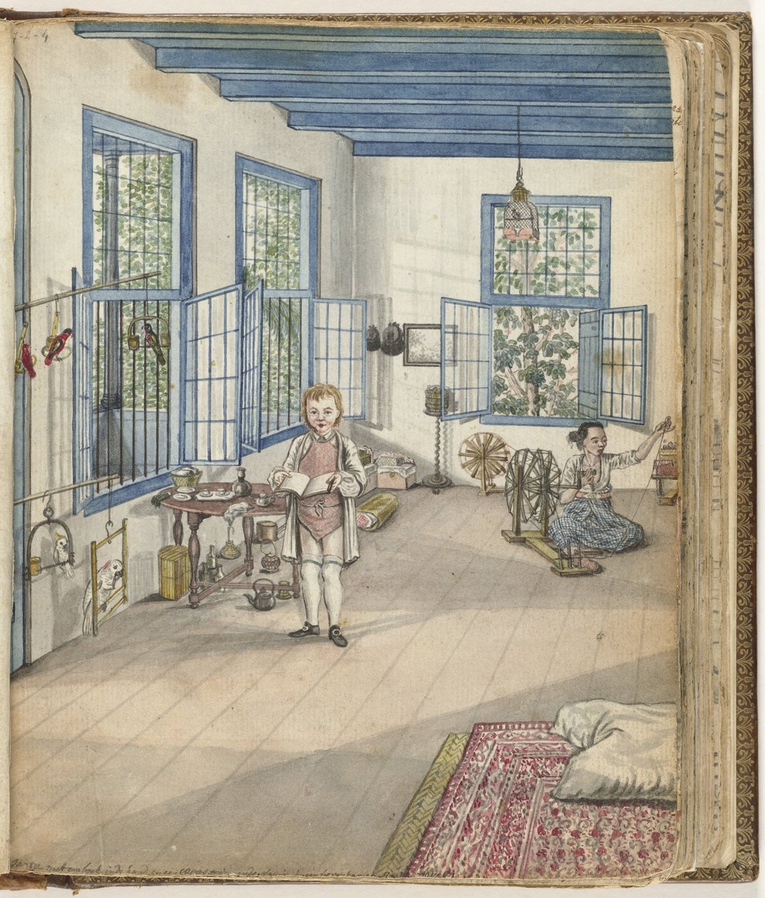 Brandes“ syn Johnny a otrok Flora spinning, 1784 od Jan Brandes
