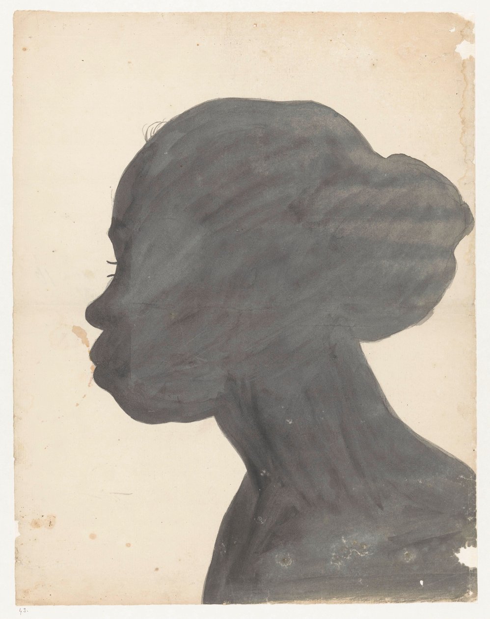 Silhouetportret van Flora od Jan Brandes