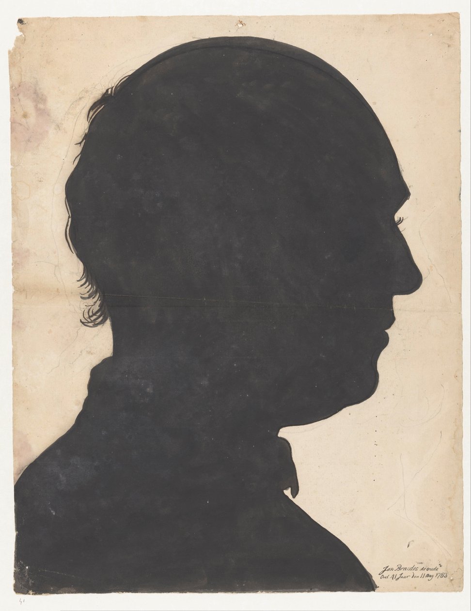 Silhouetportret od Jana Brandese od Jan Brandes