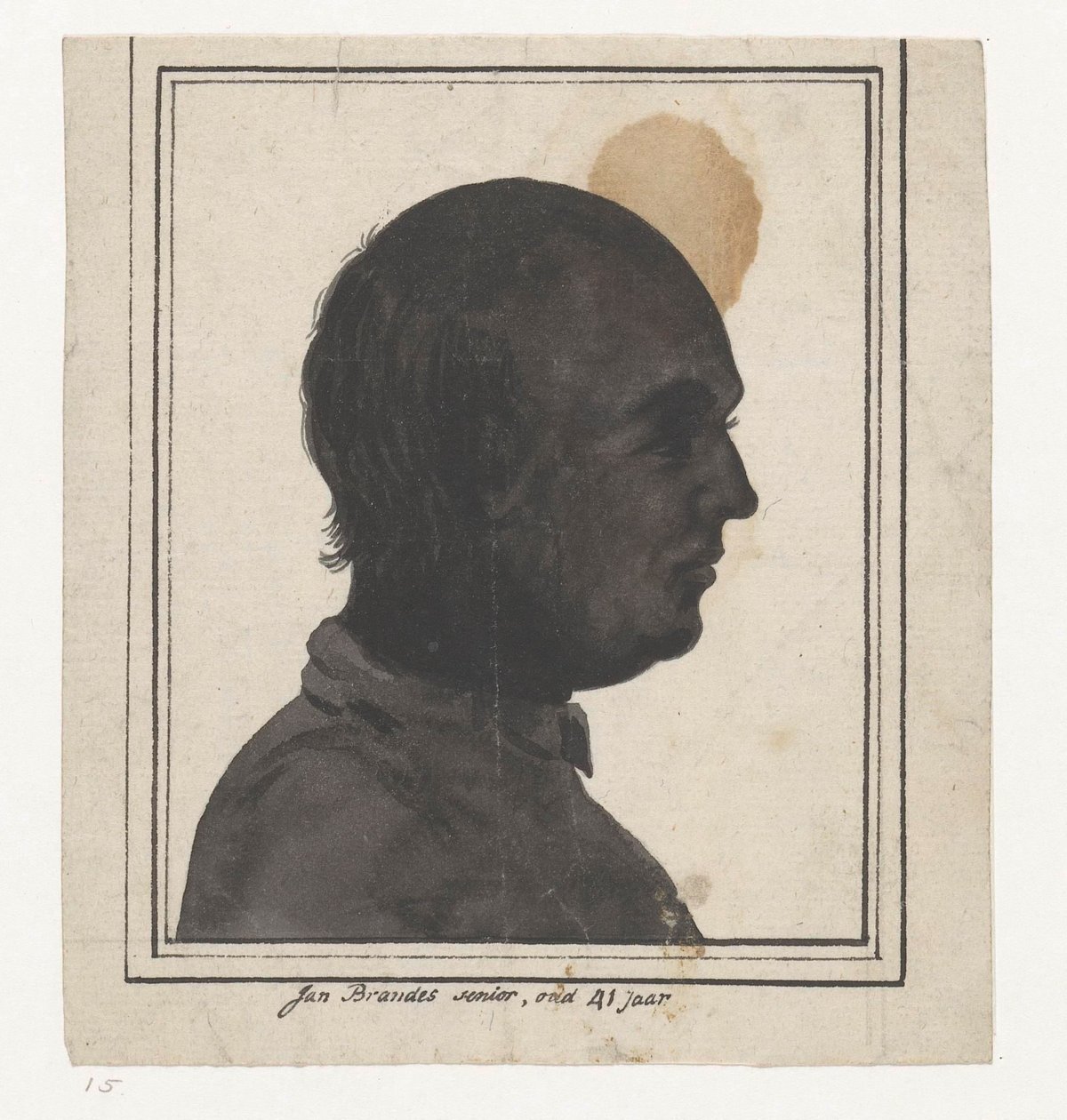 Silhouetportret od Jana Brandese od Jan Brandes