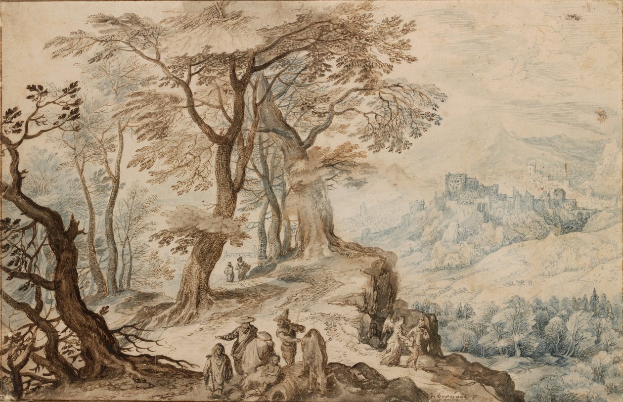 Krajina s Tobiášem a andělem od Jan Breughel Ii