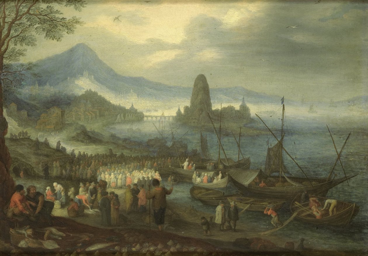 Kázání o Galilejském jezeře od Jan Brueghel (I) (copy after)