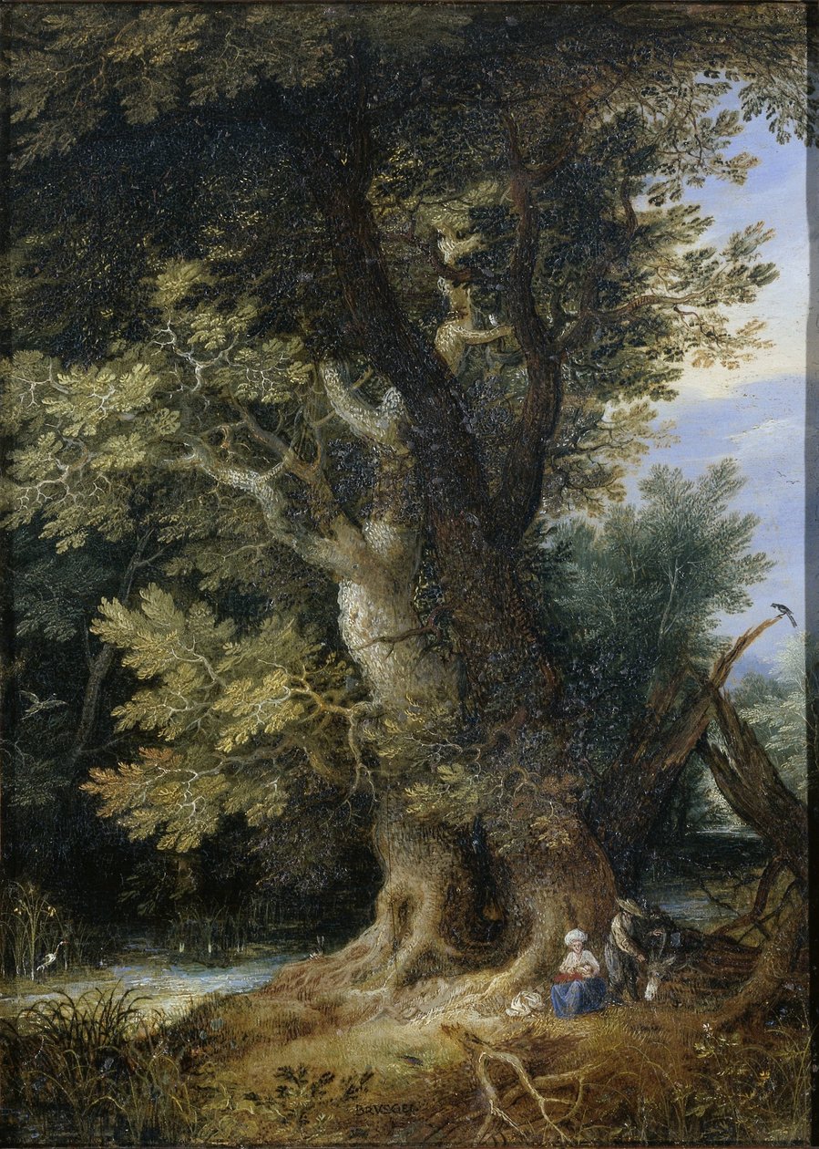 Odpočinek na útěku do Egypta od Jan Brueghel (I) (manner of)