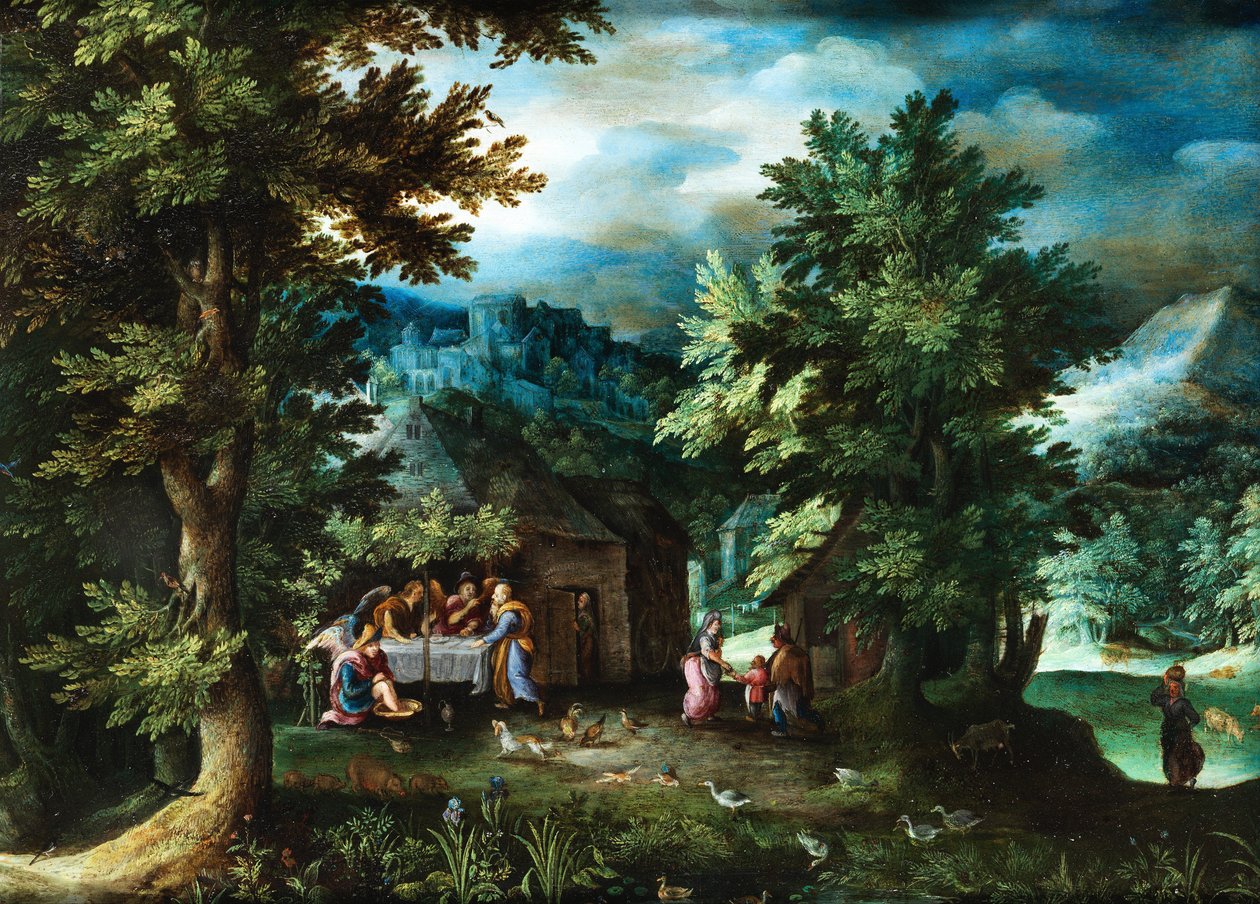Jan Brueghel (I) Abraham a andělé v Mamre od Jan Brueghel the Elder