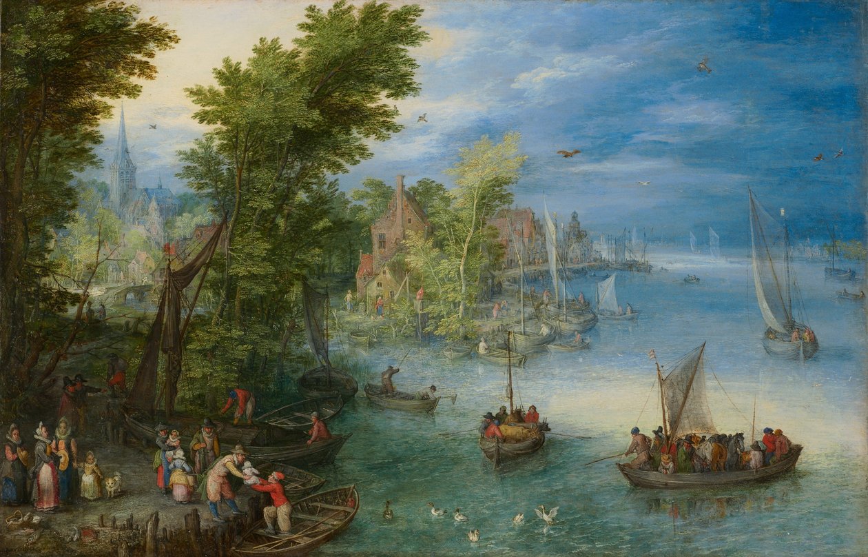 Říční krajina od Jan Brueghel the Elder
