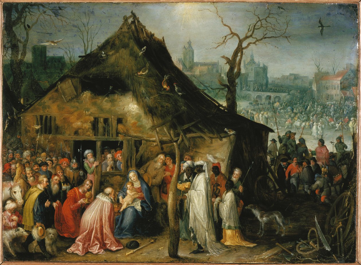 Klanění tří králů, 1598-1599. od Jan Brueghel the Elder