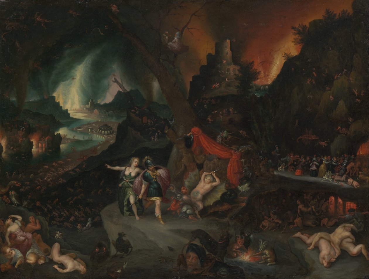 Aeneas a Sibyla v podsvětí, 30. léta 17. století. od Jan Brueghel the Younger