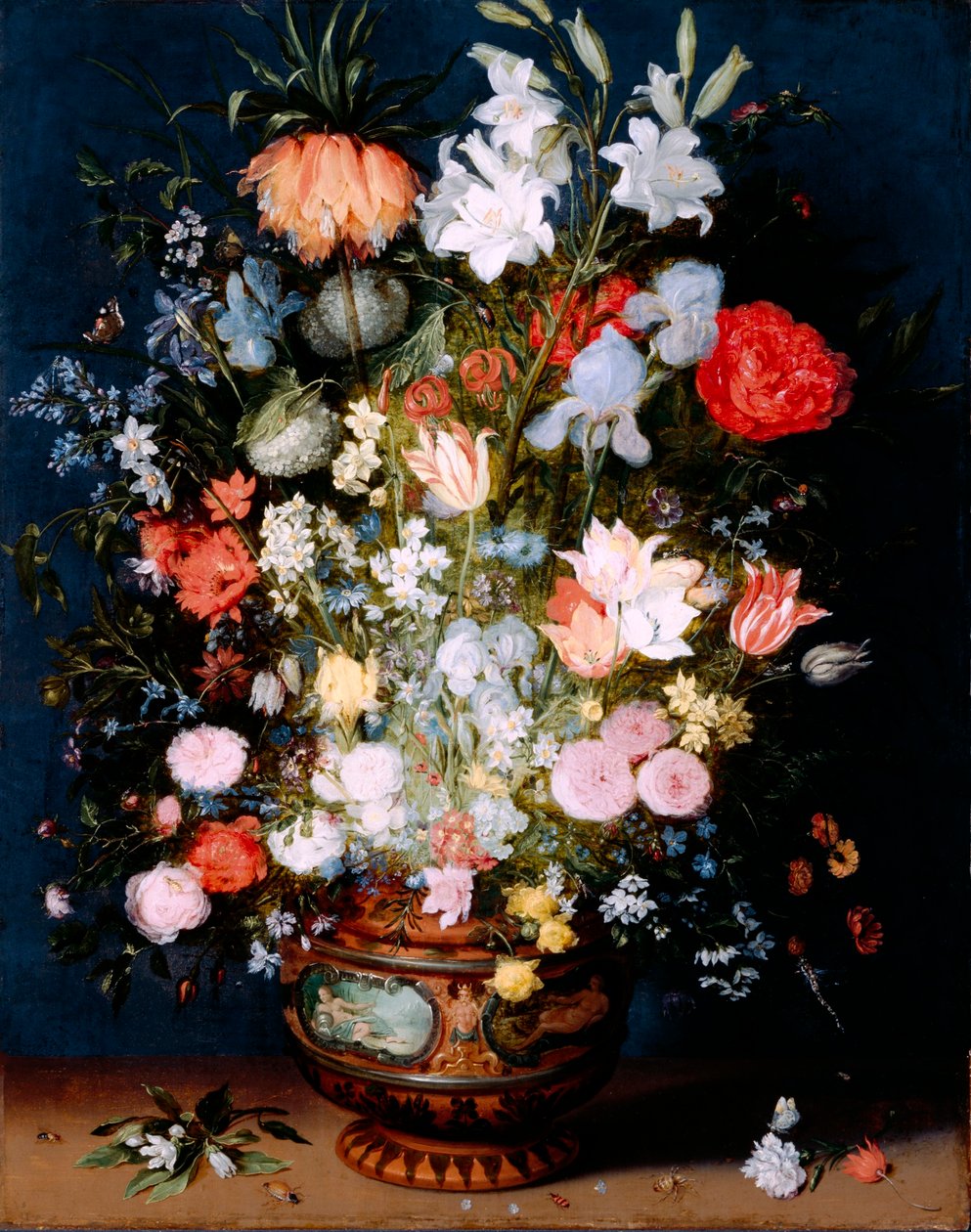 Kytice květin v keramické váze od Jan Brueghel the Younger