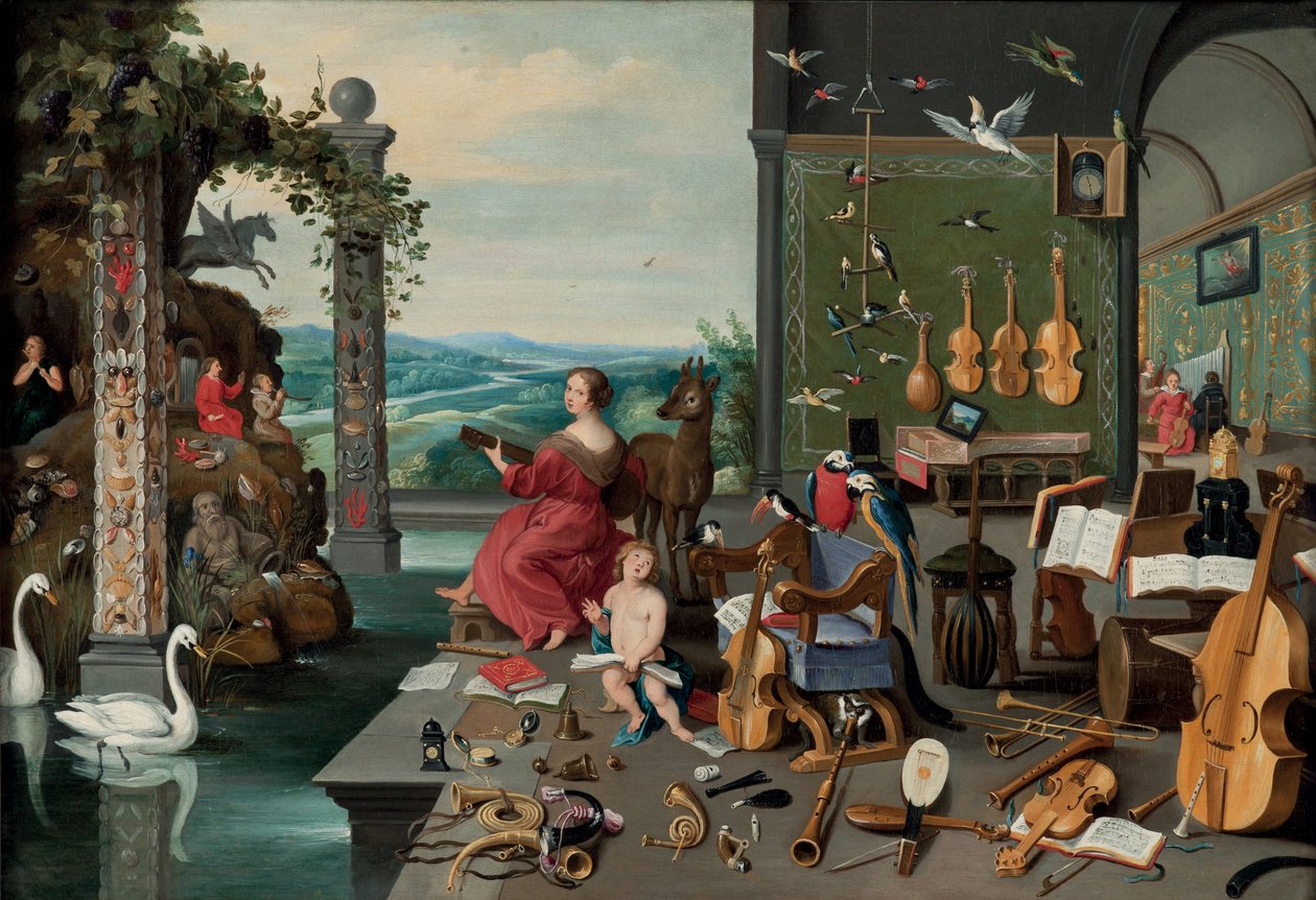 Alegorie slyšení od Jan Brueghel the Younger