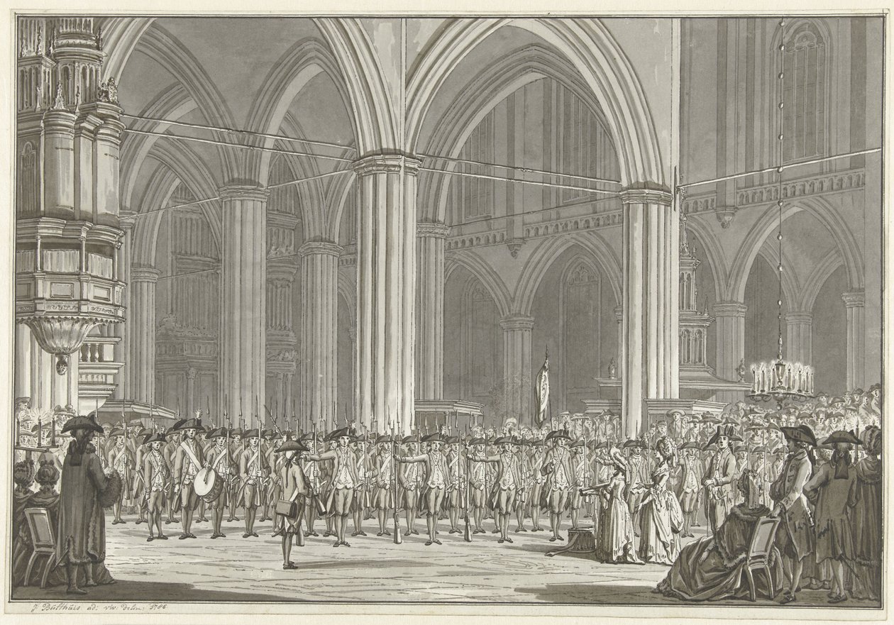 Společnost Pro Patria v Nové církvi, 1786 od Jan Bulthuis (signed by artist)