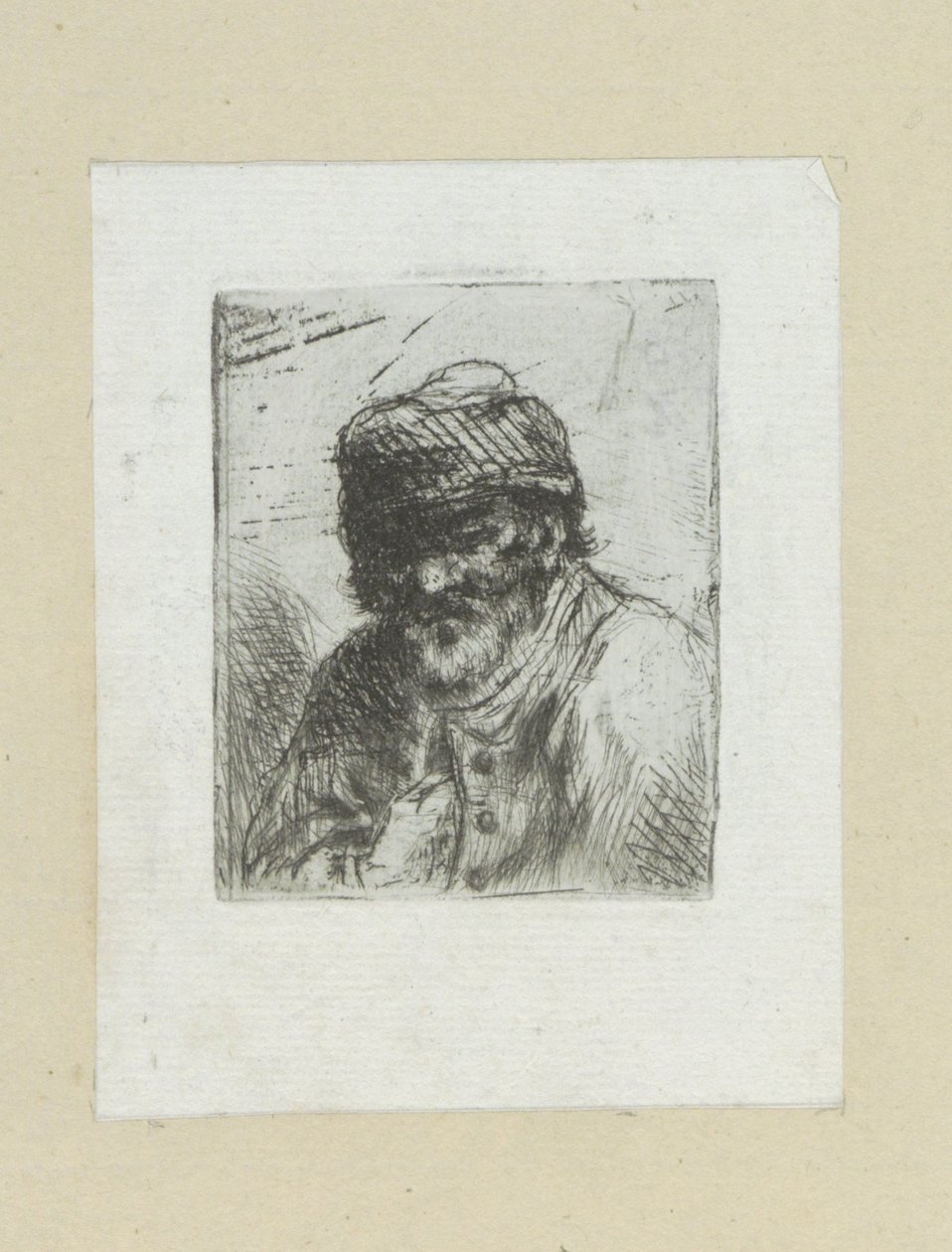 Muž Bebaarde Oude se setkal s muts The Compleat Work of Etchings od Johna Chalona / Oeuvre Complette des Eaux Fortes par Jean Chalon (název série) od Jan Chalon