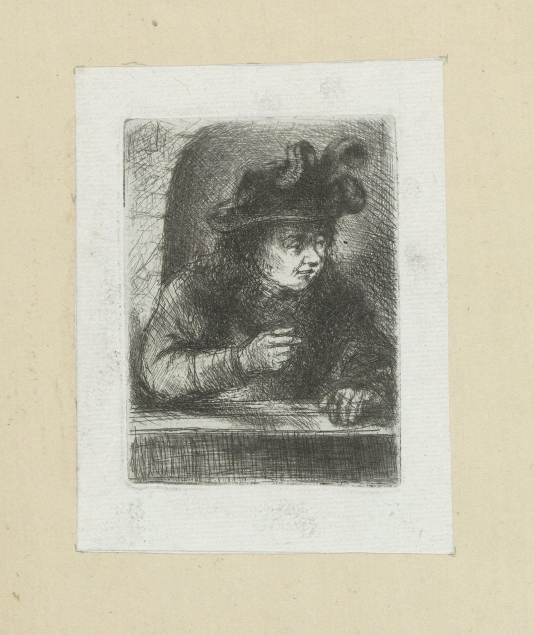 Muž bij zábradlí The Compleat Work of Etchings od Johna Chalona / Oeuvre Complette des Eaux Fortes par Jean Chalon (název série) od Jan Chalon