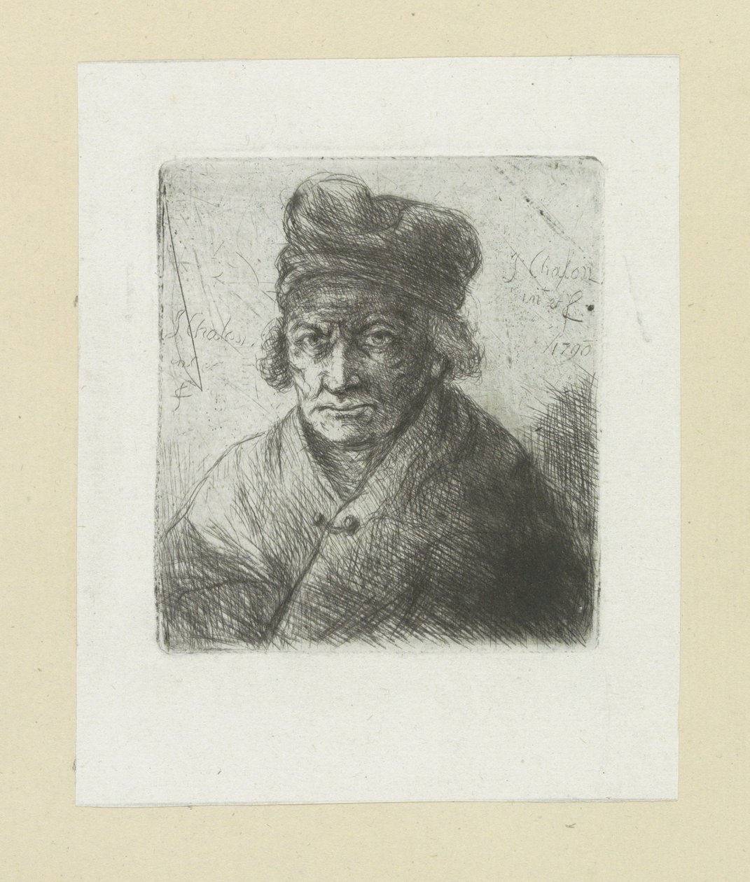 Oude muž klade muts The Compleat Work of Etchings od Johna Chalona / Oeuvre Complette des Eaux Fortes par Jean Chalon (název série) od Jan Chalon