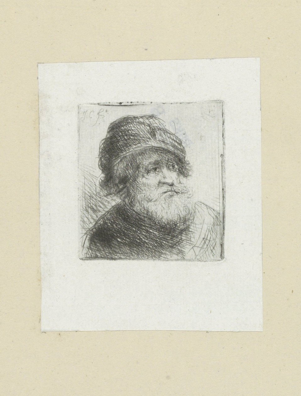 Oude muž si obléká tulband The Compleat Work of Etchings od Johna Chalona / Oeuvre Complette des Eaux Fortes par Jean Chalon (název série) od Jan Chalon
