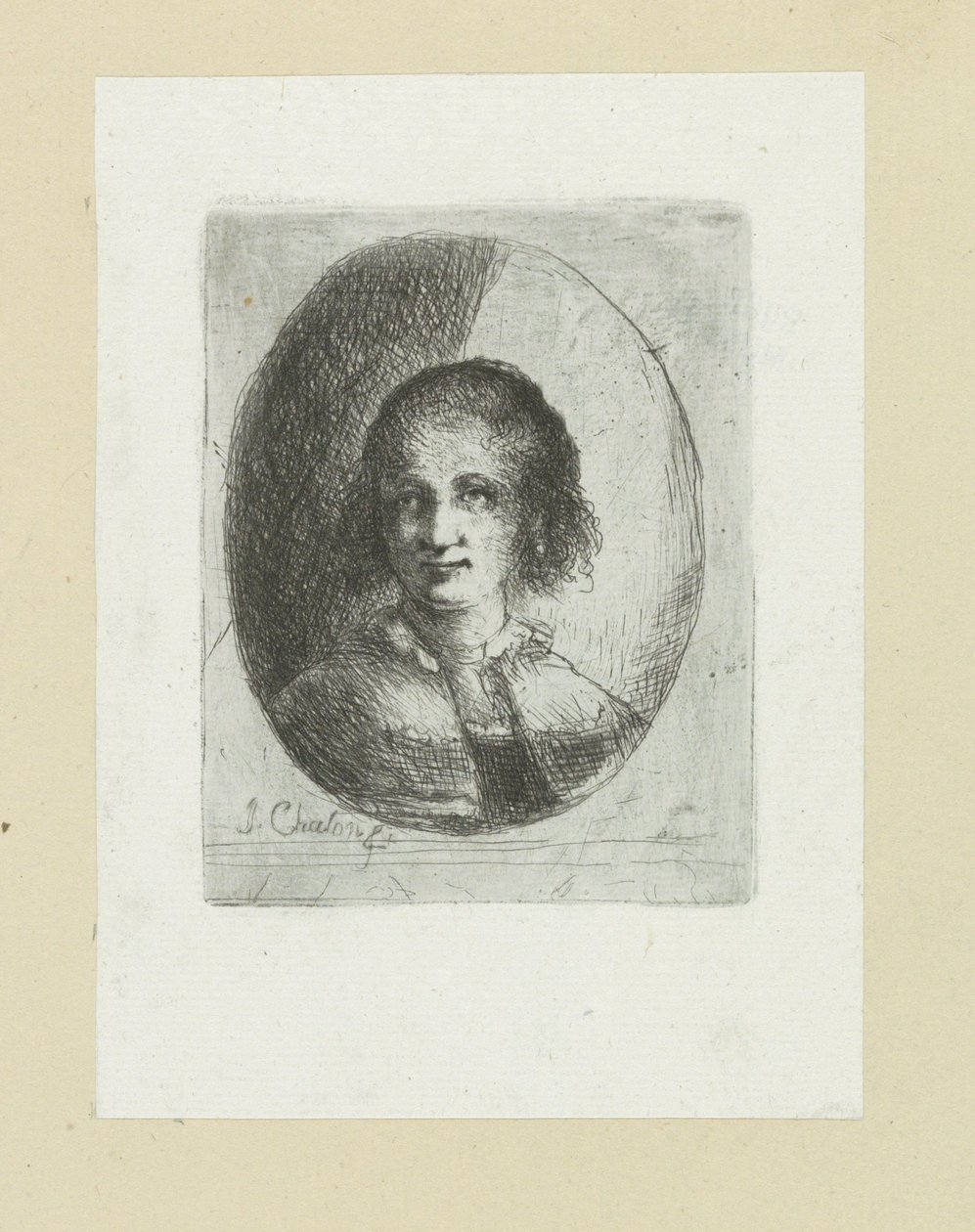 Portrét Christiny Chalon The Compleat Work of Etchings od Johna Chalona / Oeuvre Complette des Eaux Fortes par Jean Chalon (název série) od Jan Chalon