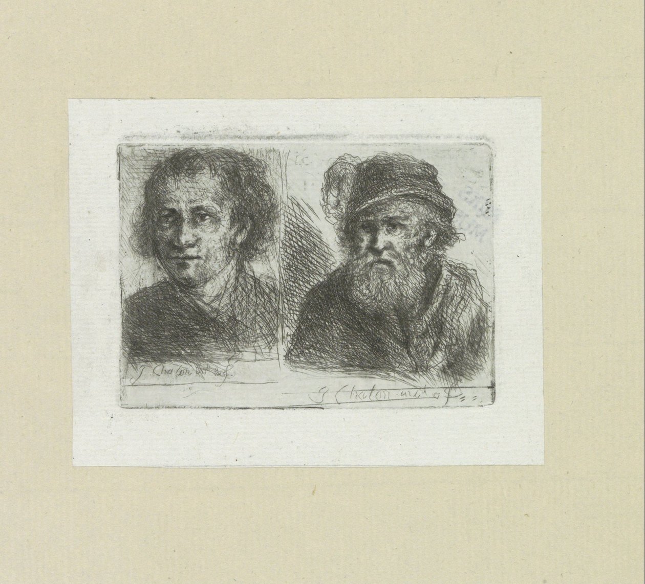 Twee mannen The Compleat Work of Etchings od Johna Chalona / Oeuvre Complette des Eaux Fortes par Jean Chalon (název série) od Jan Chalon