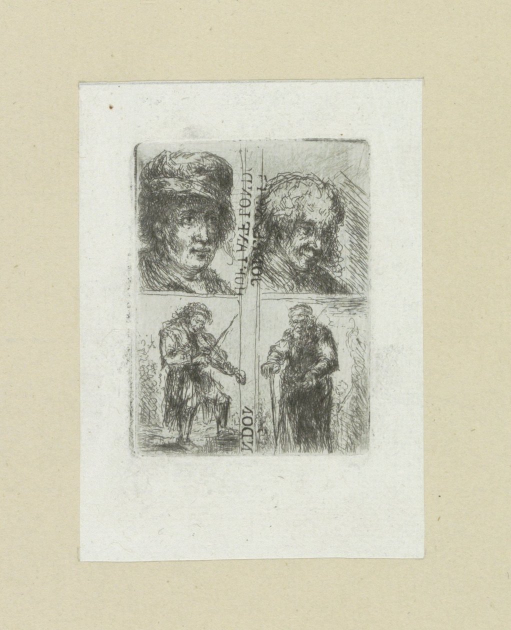 Vier mannen The Compleat Work of Etchings od Johna Chalona / Oeuvre Complette des Eaux Fortes par Jean Chalon (název série) od Jan Chalon