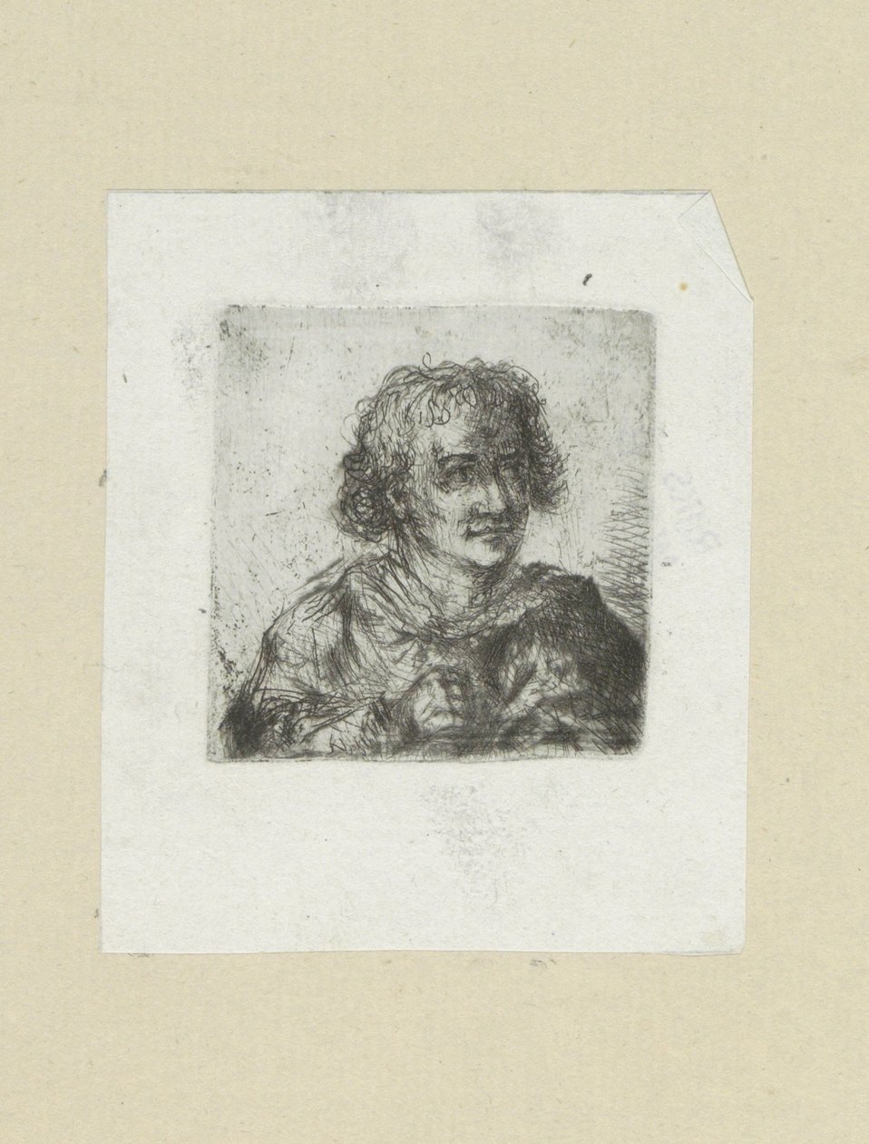 Dospělý muž, jeho pravá ruka je vidět The Compleat Work of Etchings od Johna Chalona / Oeuvre Complette des Eaux Fortes od Jeana Chalona (název série) od Jan Chalon