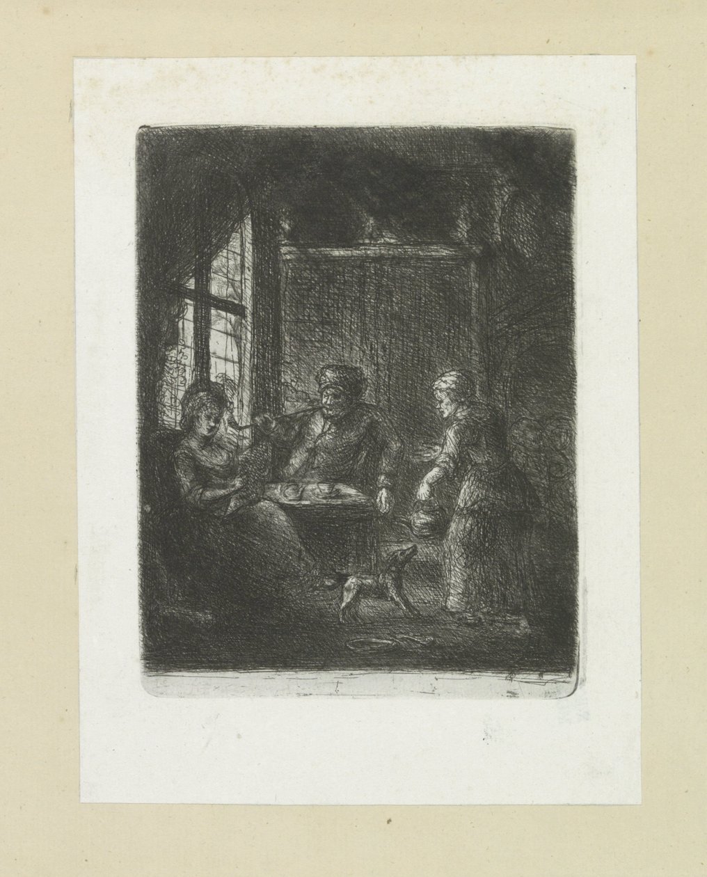 Woonkamer klade paar The Compleat Work of Etchings od Johna Chalona / Oeuvre Complette des Eaux Fortes par Jean Chalon (název série) od Jan Chalon