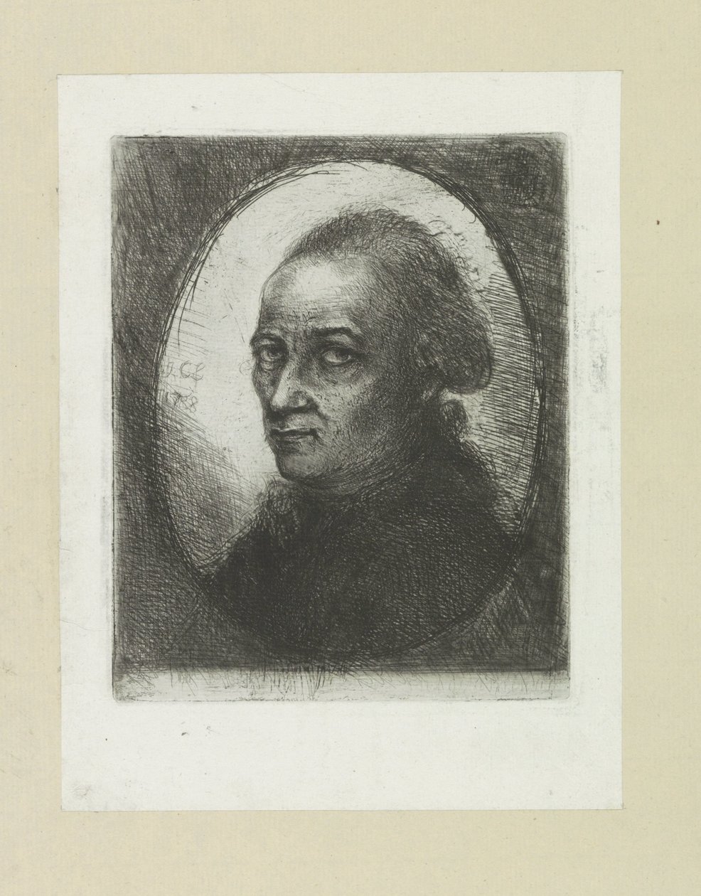 Zelfportret van Jan Chalon The Compleat Work of Etchings od Johna Chalona / Oeuvre Complette des Eaux Fortes par Jean Chalon (název série) od Jan Chalon