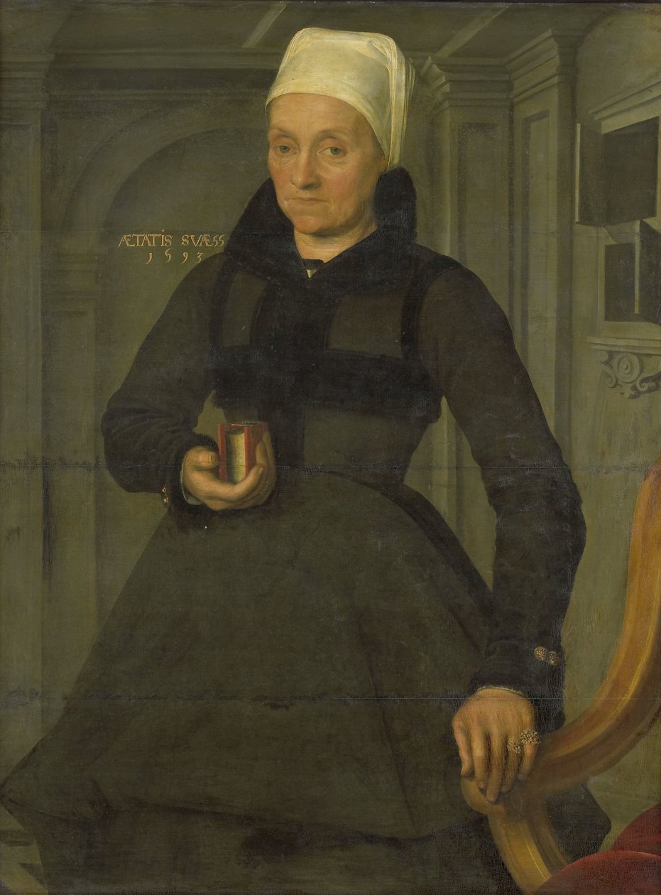 Portrét Lysbeth Hendriksdr (1536-po 1603). Manželka Bartholomeus van der Wiere od Jan Claesz. (attributed to)