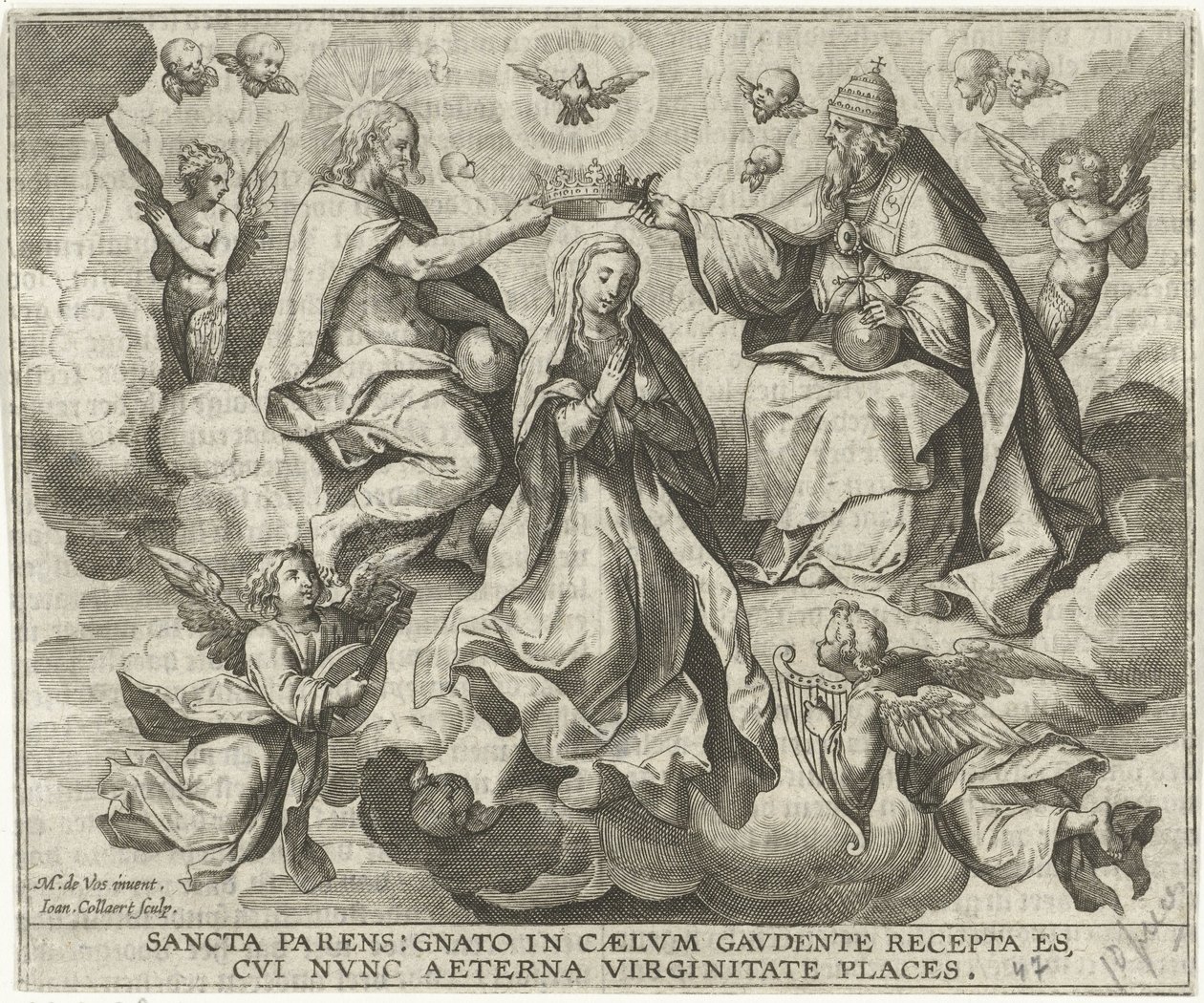 Korunovace Marie od Jan Collaert (II)