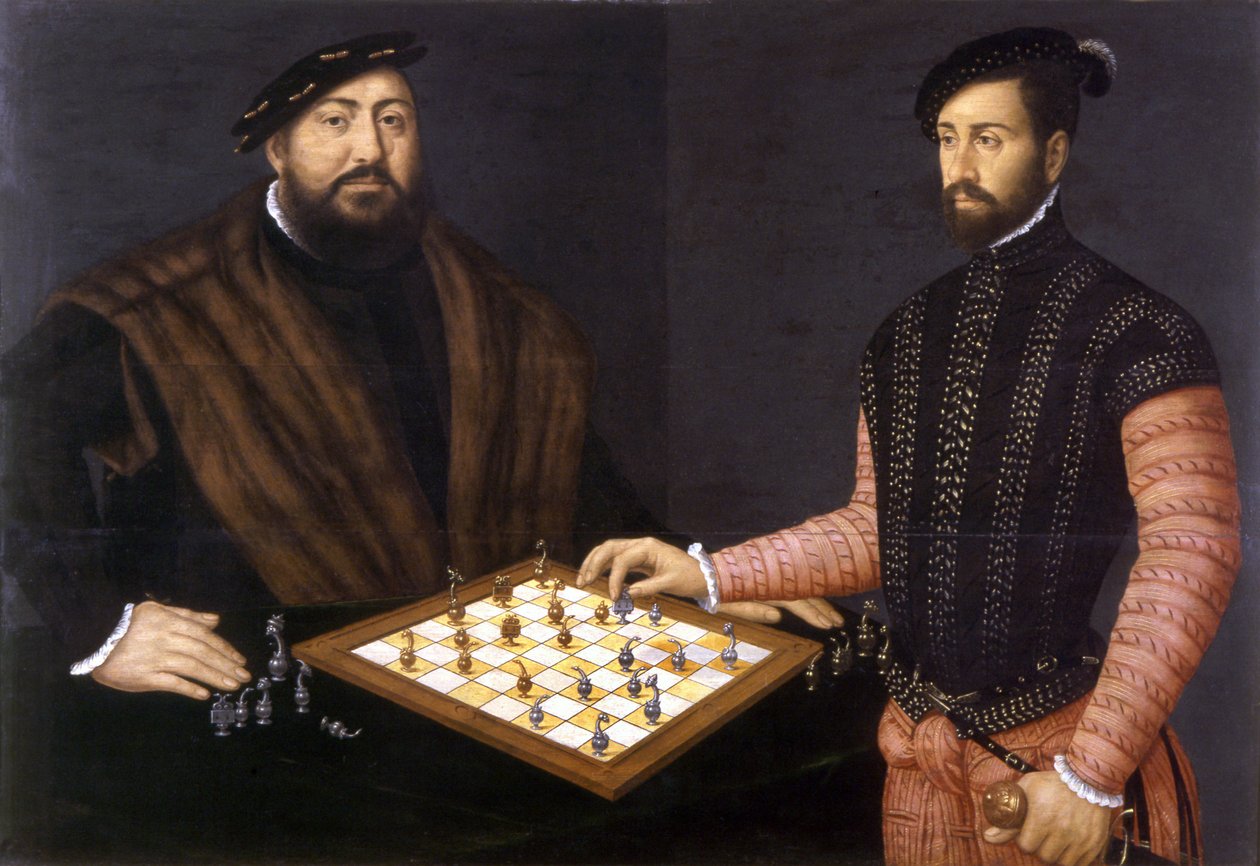 John Frederick the Magnanimous hrající šachy, 1552 od Jan Cornelisz Vermeyen