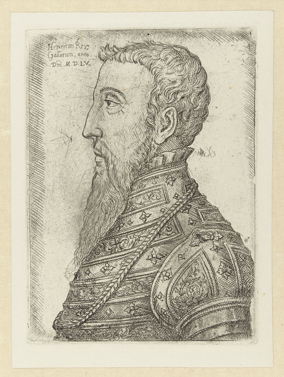 Portrét van Hendrik II Henry King of the Gals (titul na předmětu) od Jan Cornelisz Vermeyen