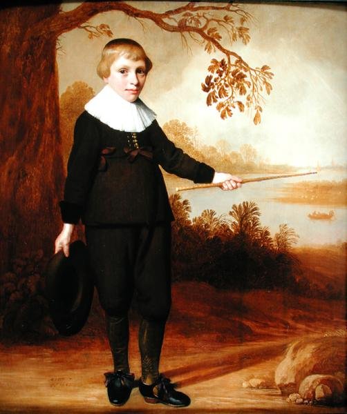 Portrét sedmiletého chlapce v říční krajině, 1640 od Jan Damen Cool
