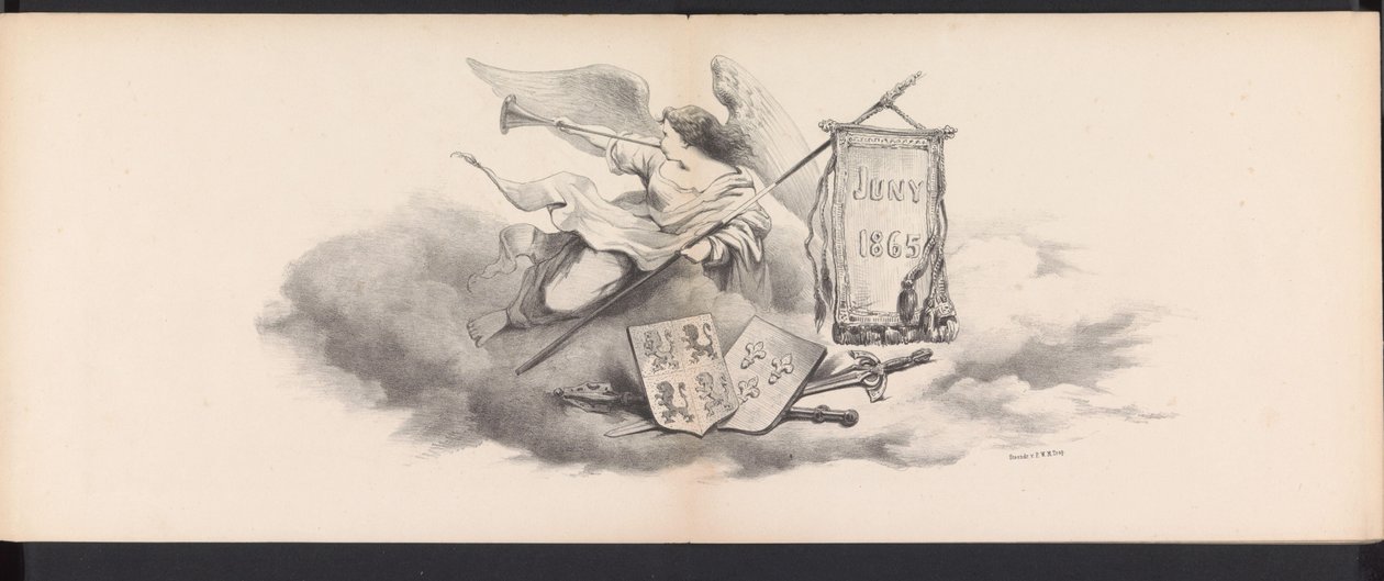 Maškaráda leidenských studentů, 1865 (název) Kostýmovaný průvod pořádaný členy leidenského studentského sboru 6. června 1865 na oslavu 290. výročí Leidsche Hoogeschool, zobrazující: vstup Nizozemců do od Jan Daniël Cornelis Carel Willem baron de Constant Rebecque
