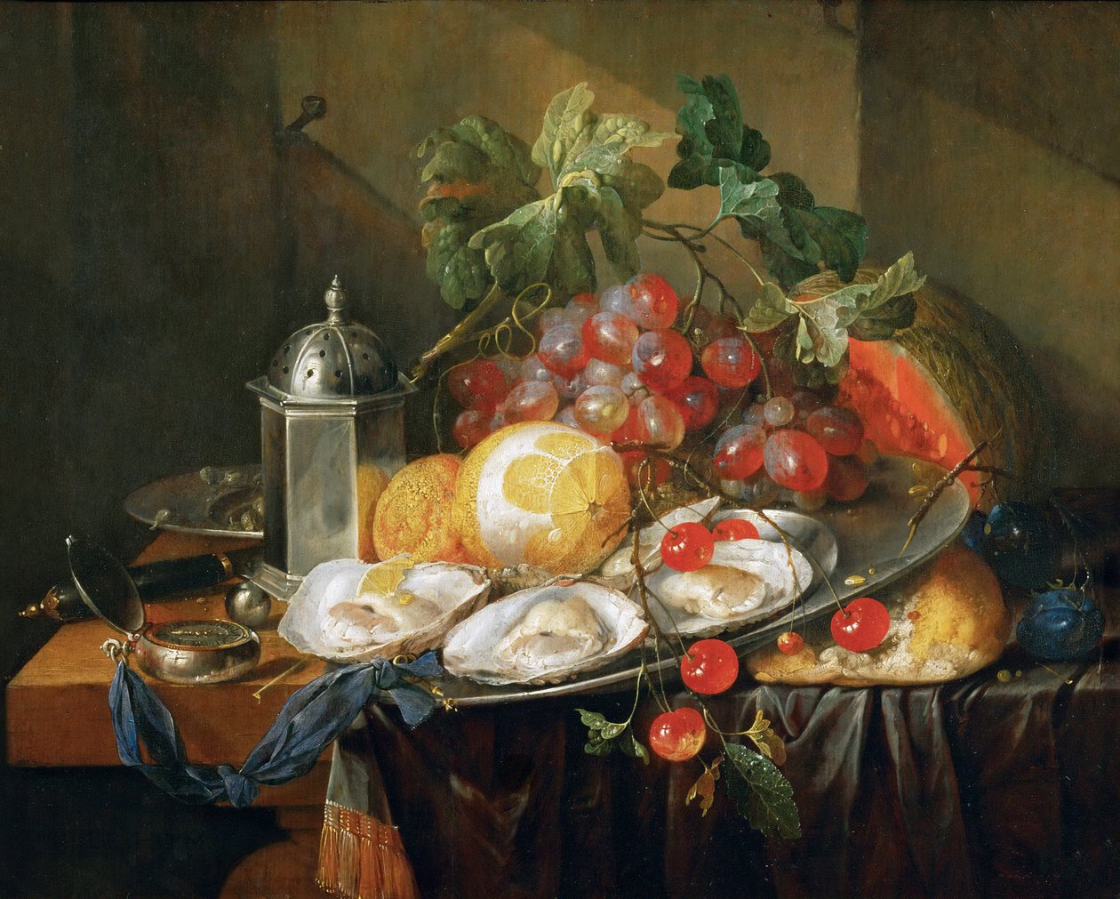 Baroko : Nature morte de petit dejeuner - Snídaňové zátiší par Heem, Jan Davidsz. de (1606-1684) od Jan Davidsz de Heem