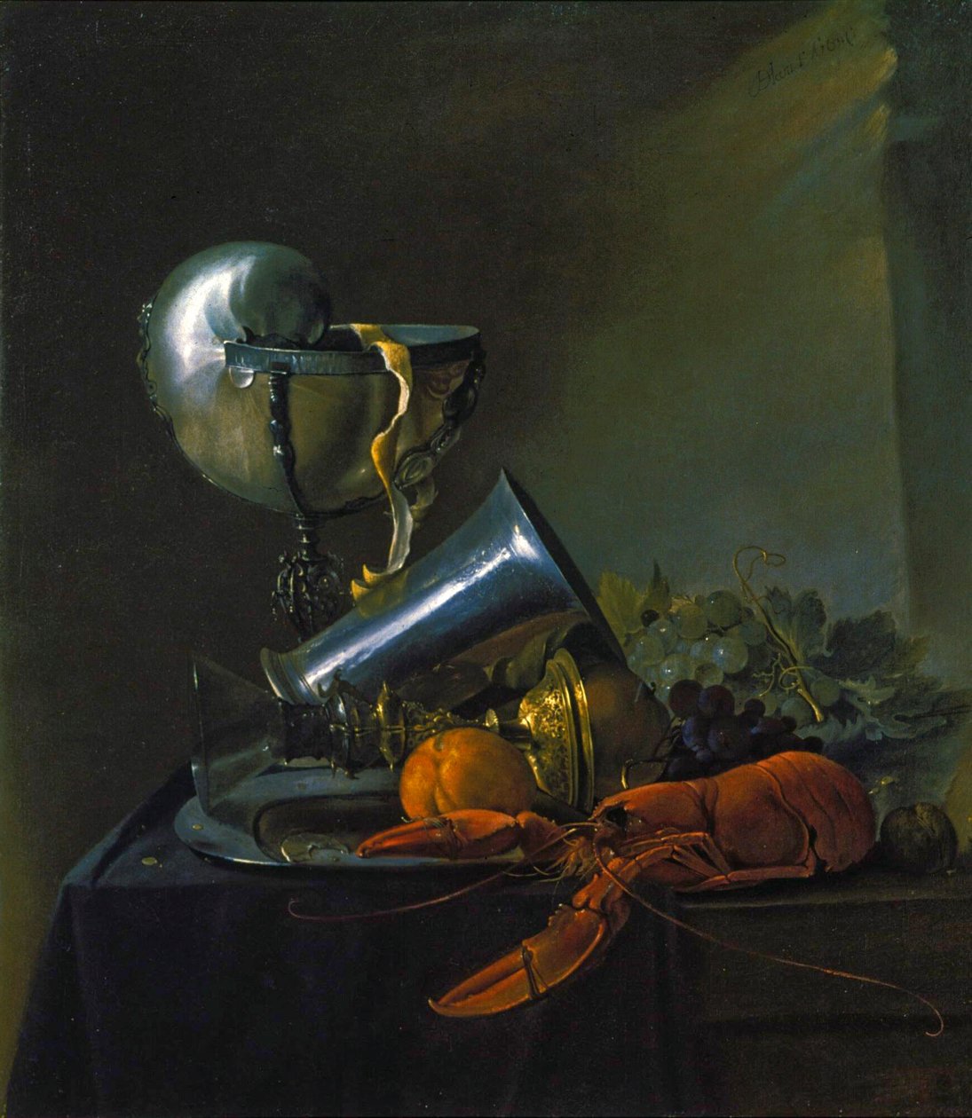 Zátiší s humrem a pohárem Nautilus od Jan Davidsz. de Heem