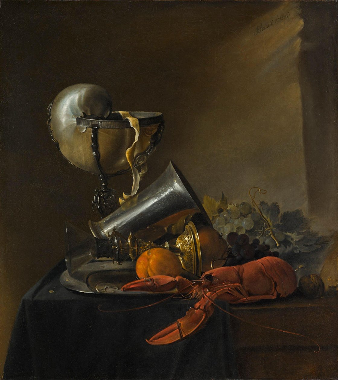 Zátiší s humrem a pohárem Nautilus od Jan Davidsz. de Heem