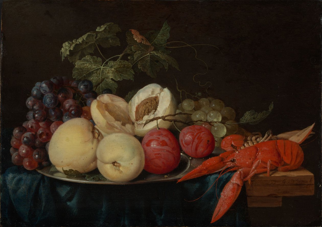 Zátiší s ovocem a humrem od Jan Davidsz. de Heem