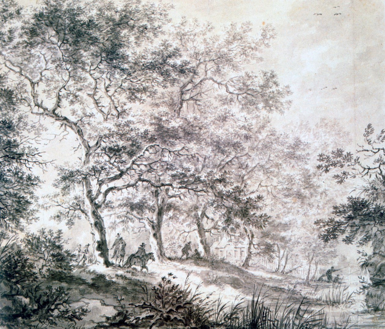 Skupina stromů na okraji vody, 1643 od Jan Dirksz Both