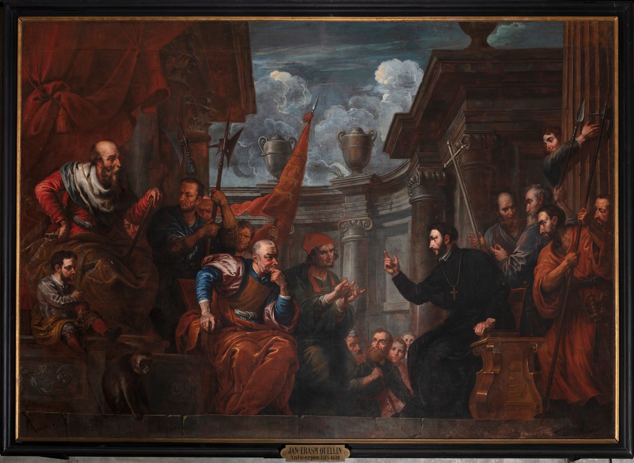 Svatý František Xaverský ve sporu s japonským císařem od Jan Erasmus Quellinus