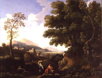 Klasická krajina s postavami od Jan Frans van Bloemen