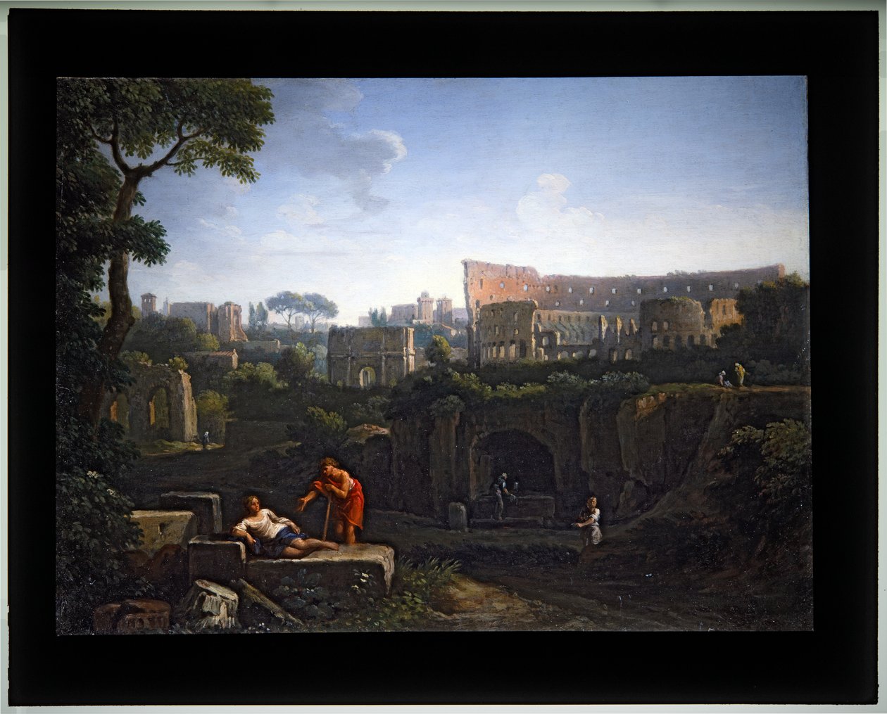 Sada čtyř Cappricio; (2) Koloseum a Konstantinův oblouk (plátno) od Jan Frans van (1662 1749) Bloemen
