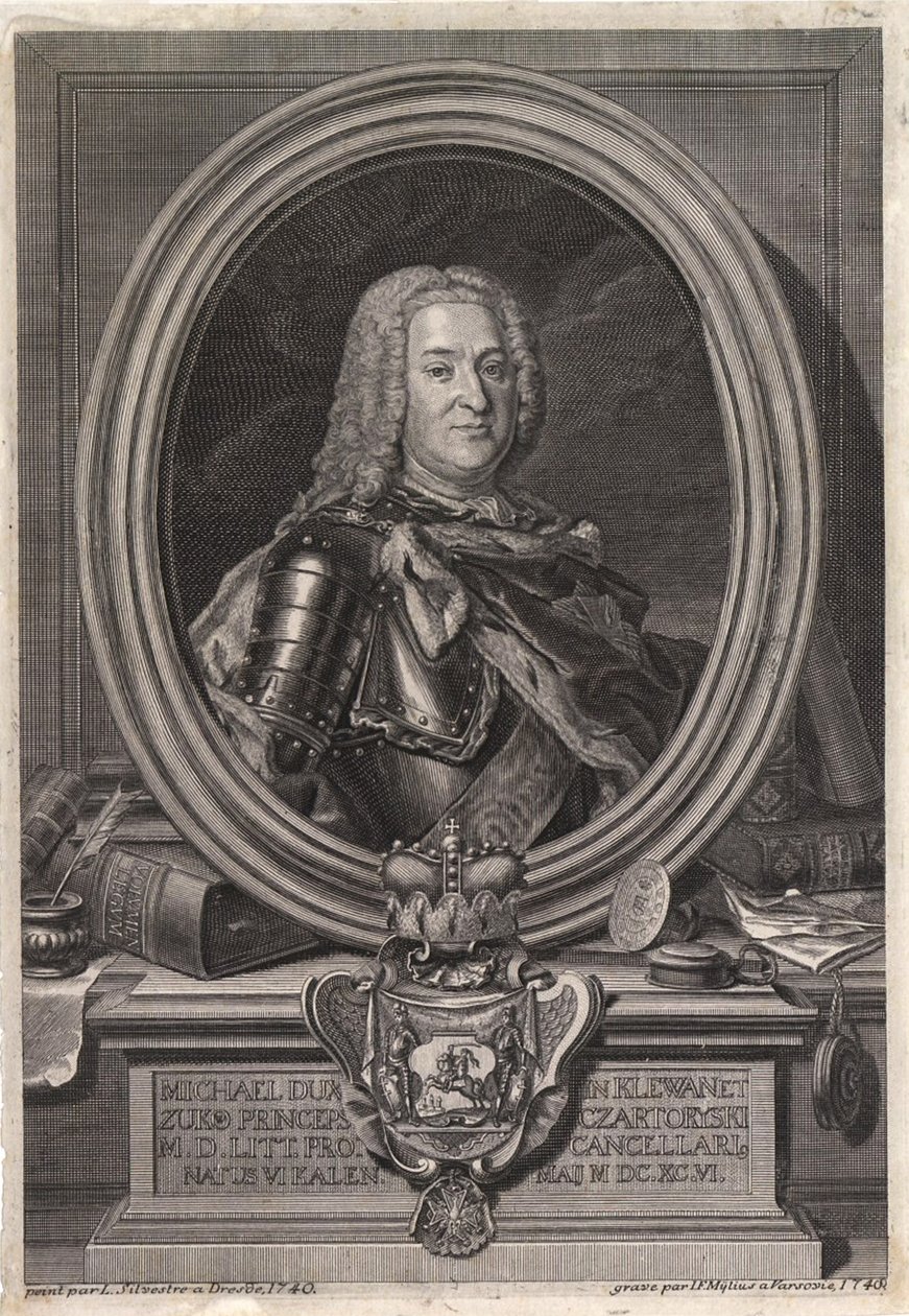 Portrét knížete Michala Fryderyka Czartoryského 1696-1775, polovina 18. stol. od Jan Fryderyk Mylius
