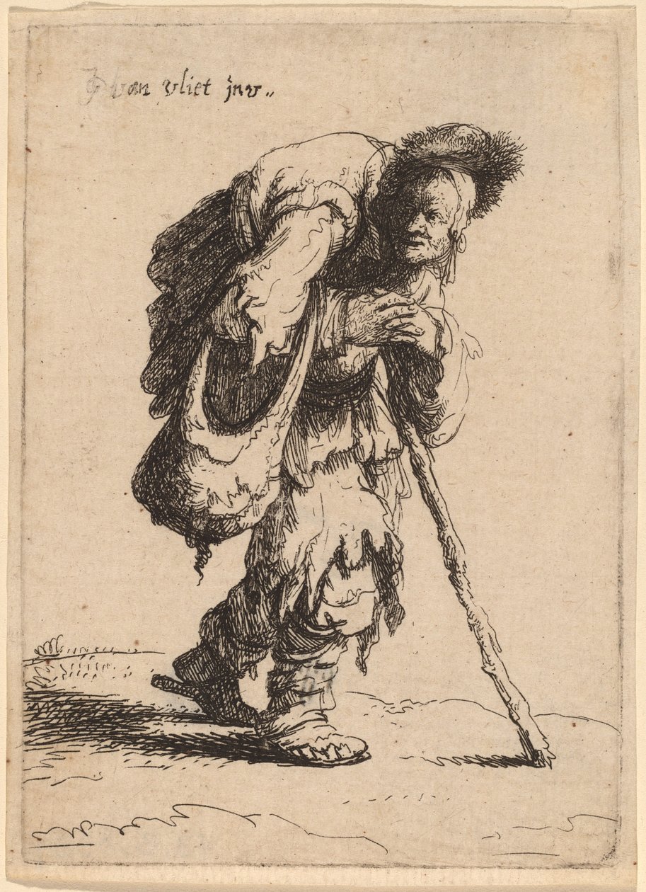 Žebrák nesoucí ženu na zádech, 1632. od Jan Georg van Vliet