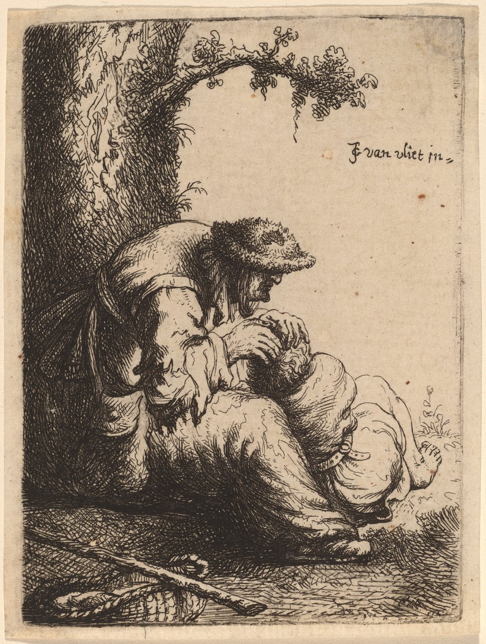Žebrácká žena prchající z chlapce, 1632. od Jan Georg van Vliet
