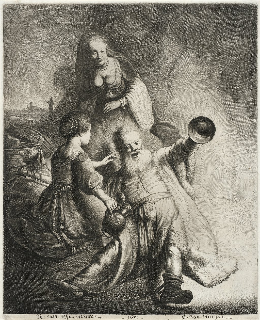 Lot a jeho dcery, 1631 od Jan Georg van Vliet